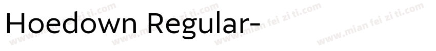 Hoedown Regular字体转换